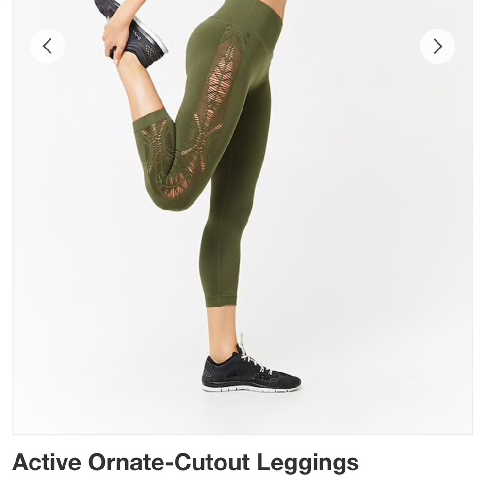 ISO forever 21 laser cut leggings small